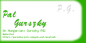 pal gurszky business card